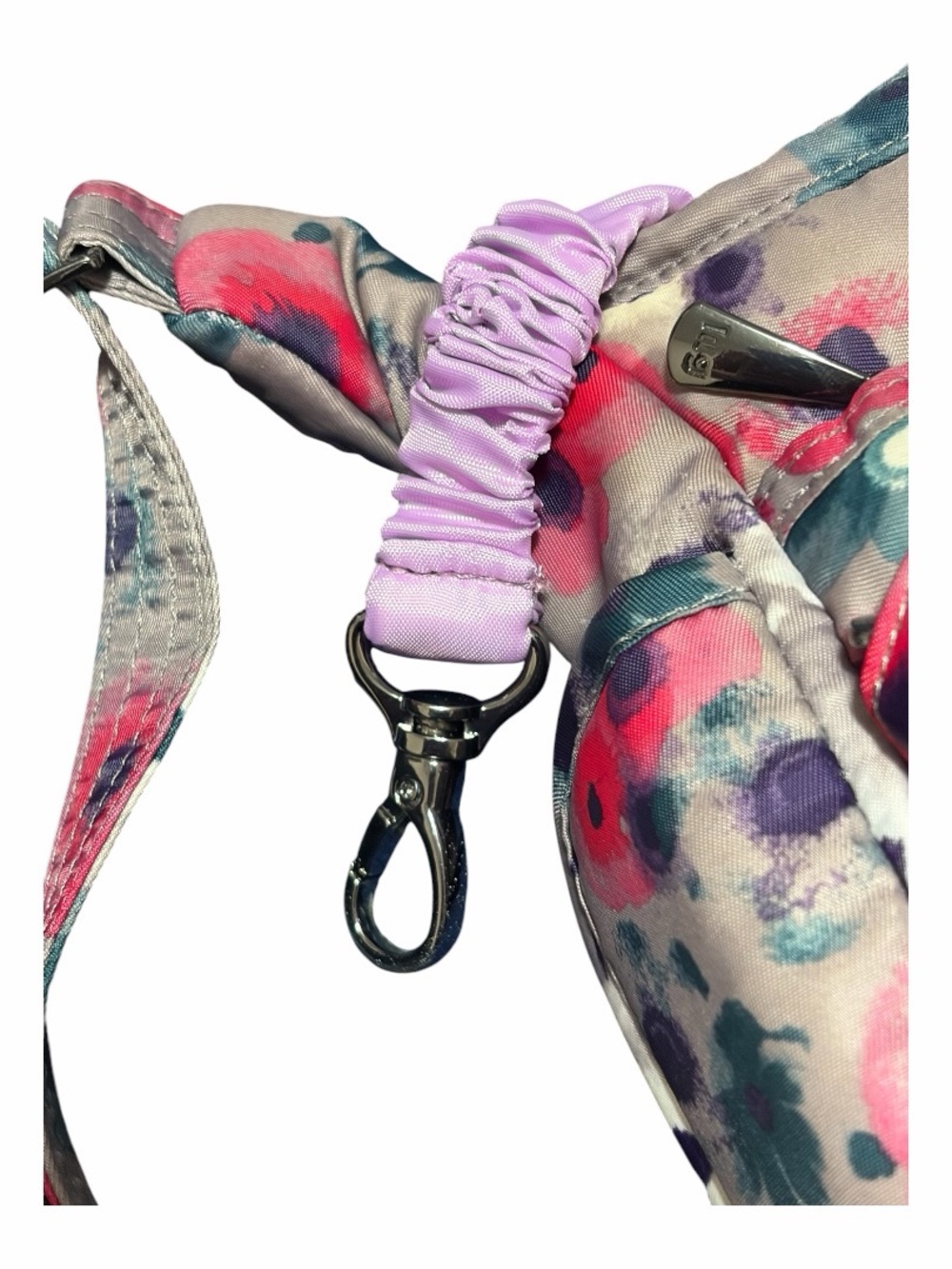 Lug Flutter Crossbody Bag Watercolor Pearl Lightweight Packable Grey Pink White - Picture 6 of 11